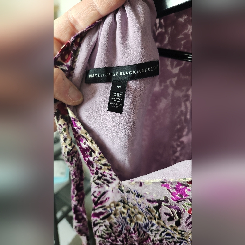 Floral Sleeveless Top - Purple and Red - Picture 5 of 6